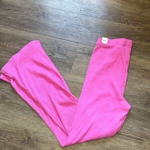 Aerie Bright Pink Flare Bottoms